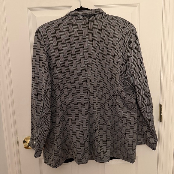 NY Collection Monochrome Striped Jacket - Picture 4 of 4